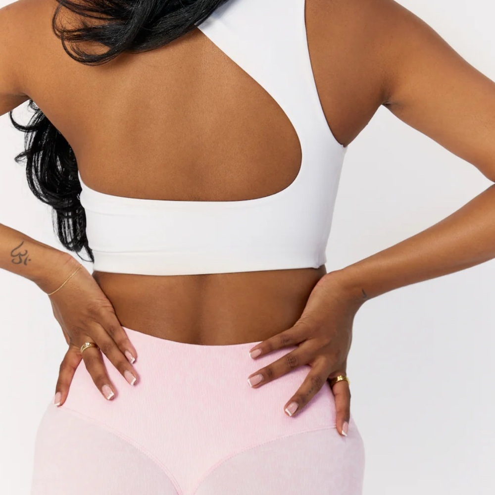 White and Pink Racerback Sports Bra Intimates
